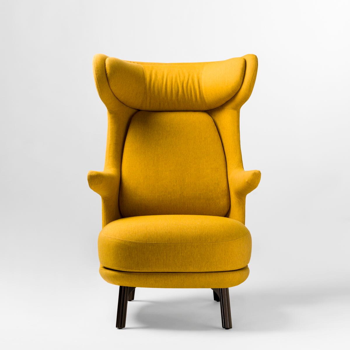 Jaime Hayon, Contemporary, Monocolor in Yellow Fabric Upholstery Dino Armchair In New Condition In Barcelona, Barcelona