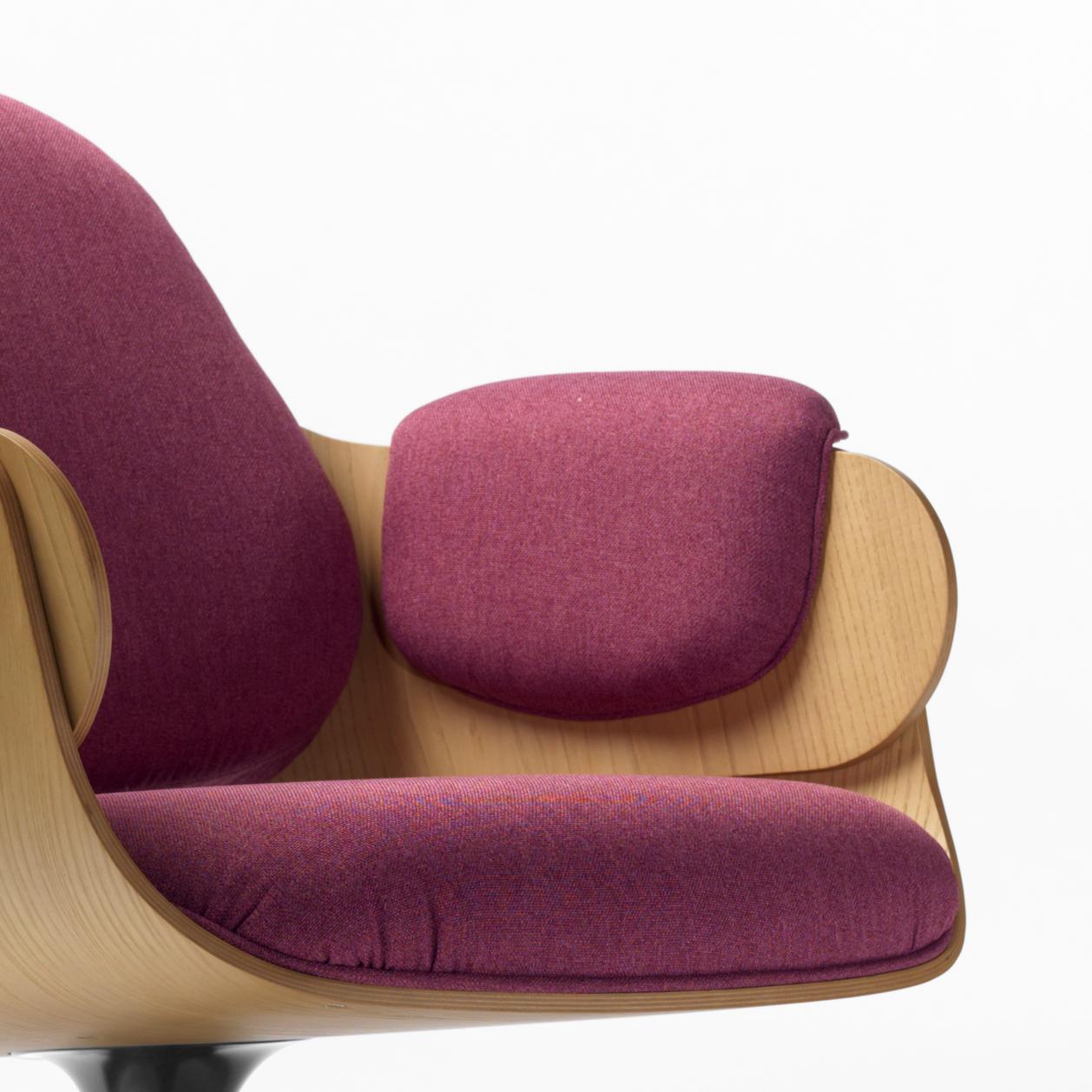 Modern Jaime Hayon, Contemporary, Oak, Fuchsia Upholstery Low Lounger Armchair