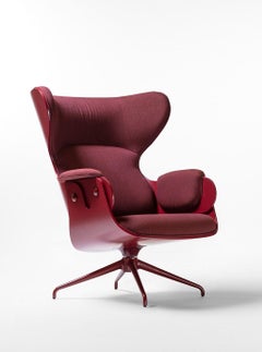 Jaime Hayon, Contemporary, Playwood Walnut Granet Upholstery Lounger Armchair