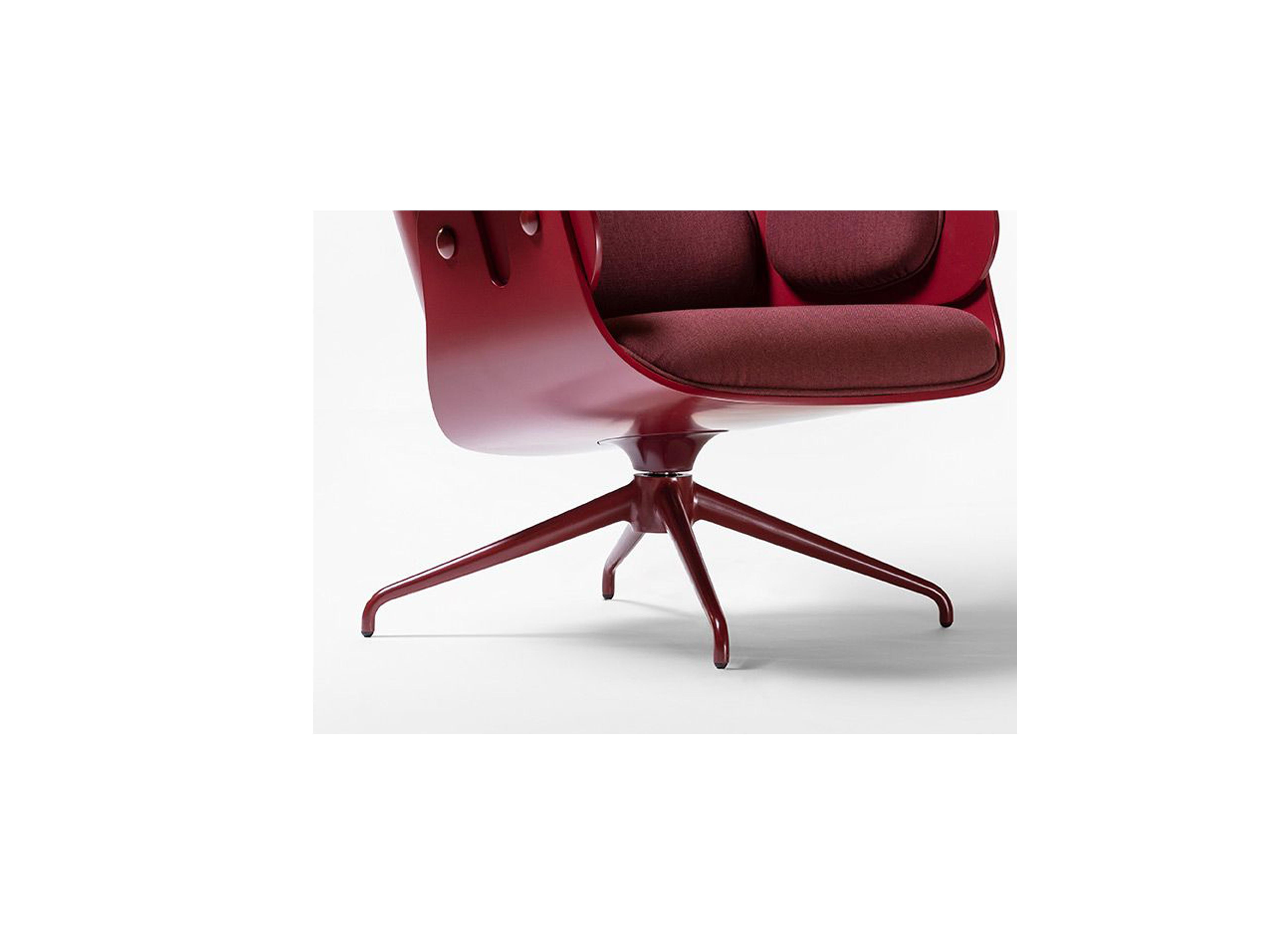 Aluminum Jaime Hayon, Contemporary, Playwood Walnut Granet Upholstery Lounger Armchair