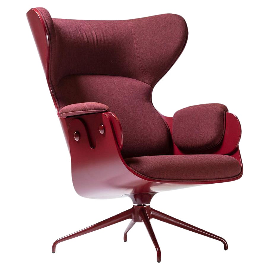 Jaime Hayon, Contemporaneo, Poltrona Lounger con imbottitura in noce granet Playwood