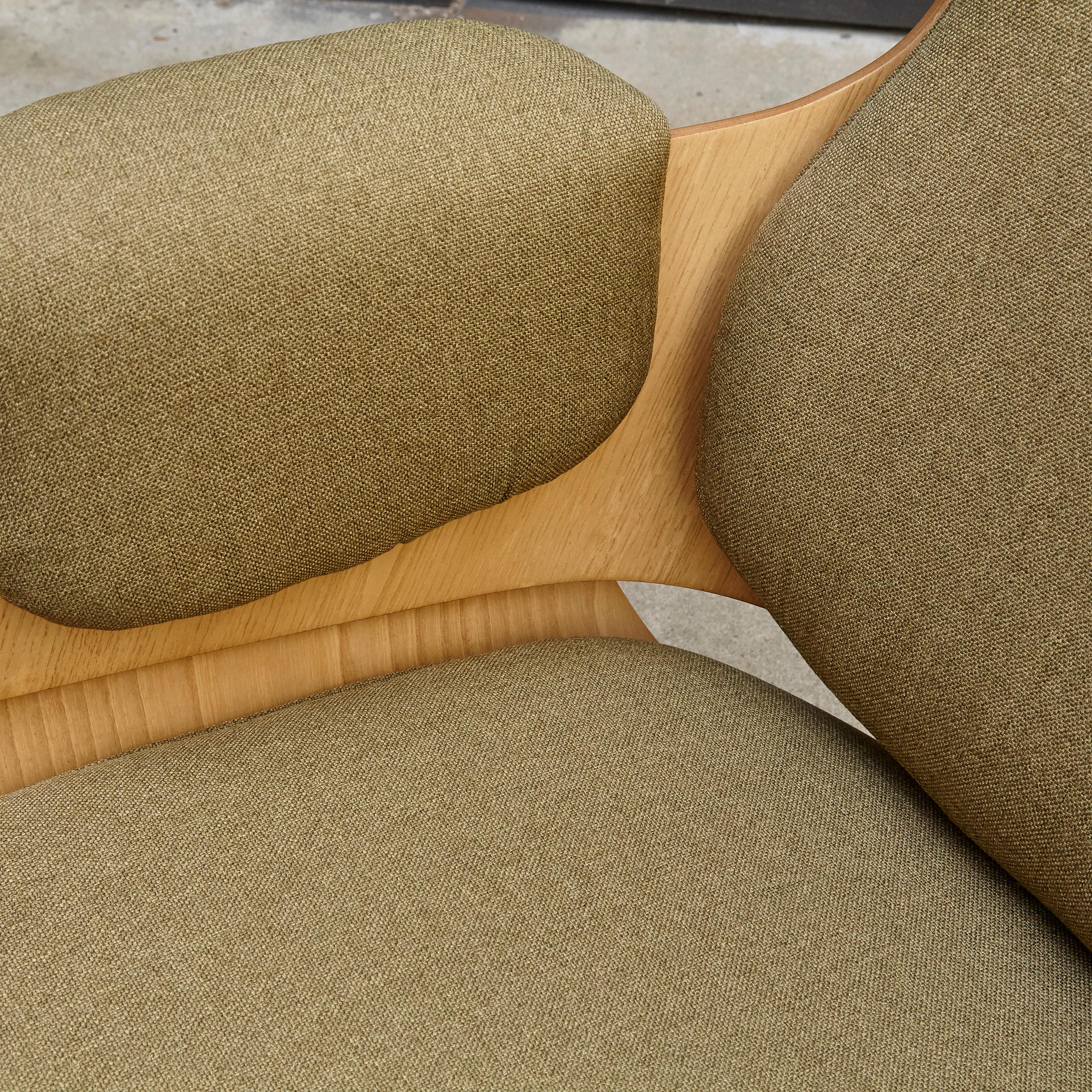 Jaime Hayon, Contemporary, Playwood Walnut Green Upholstery Lounger Armchair 8