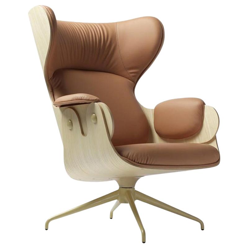 Jaime Hayon Contemporary Plywood Leather Lounger Armchair for BD