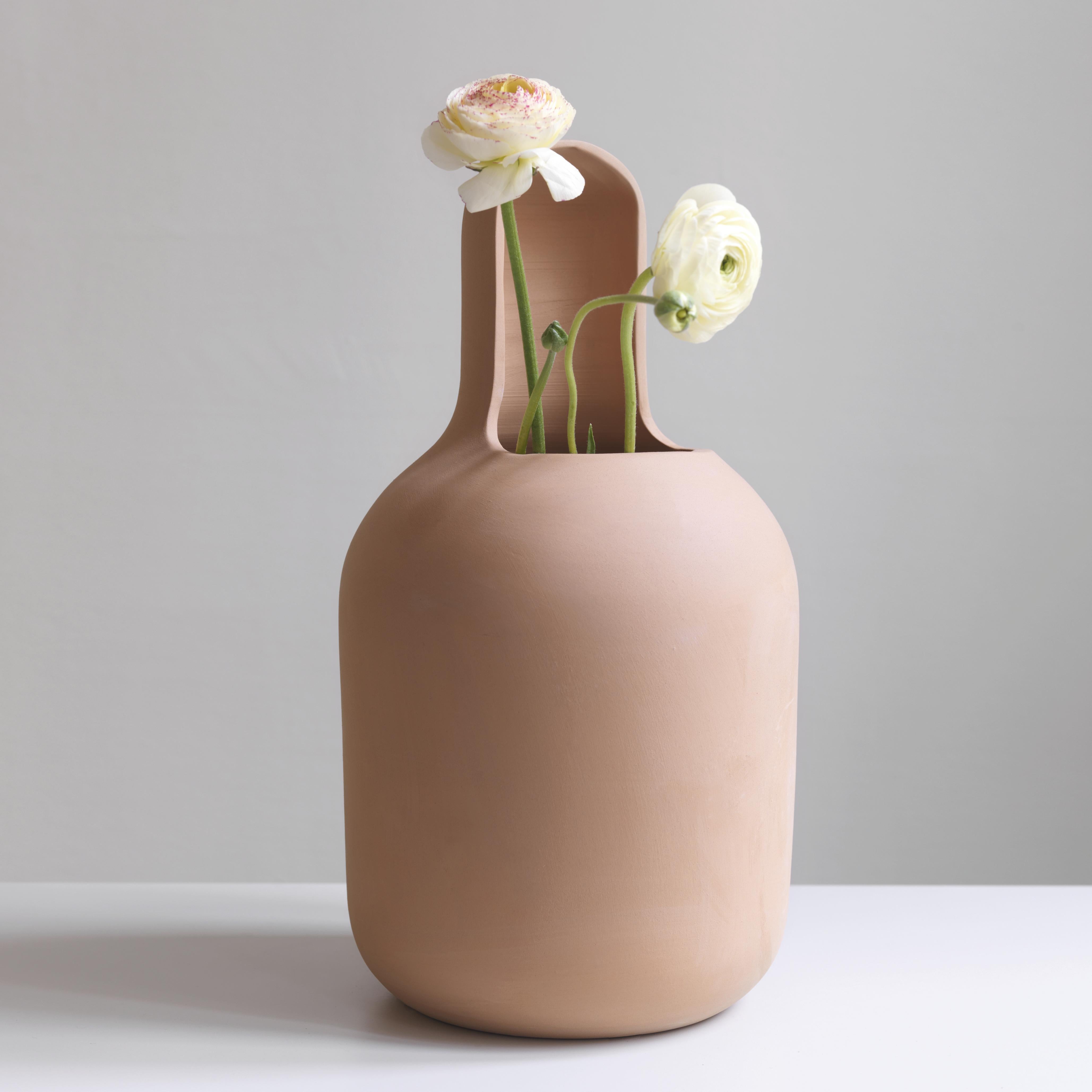 modern terracotta vase