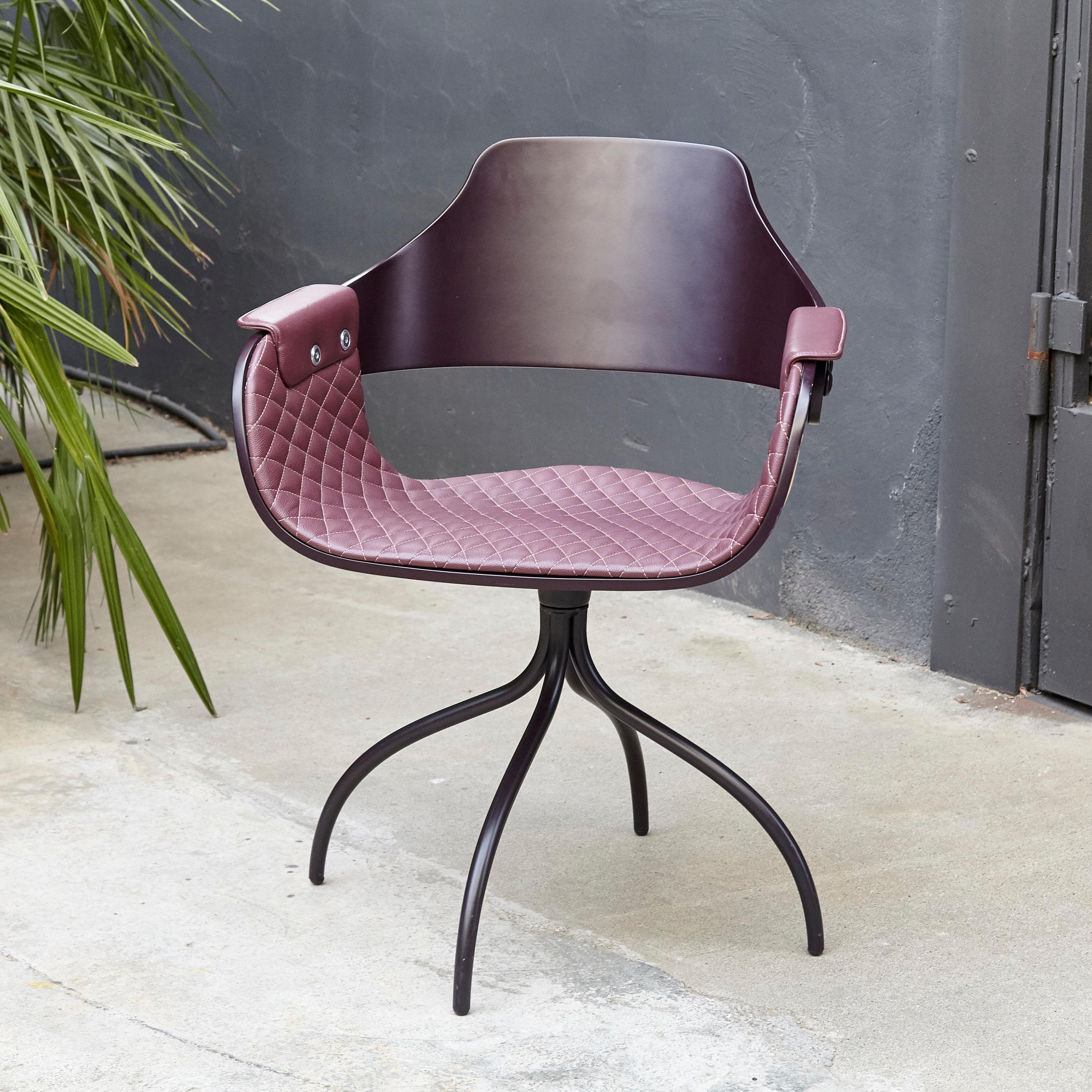 Modern Jaime Hayon, Contemporary Upholstered Purple Wood Chair Showtime by BD Barcelona