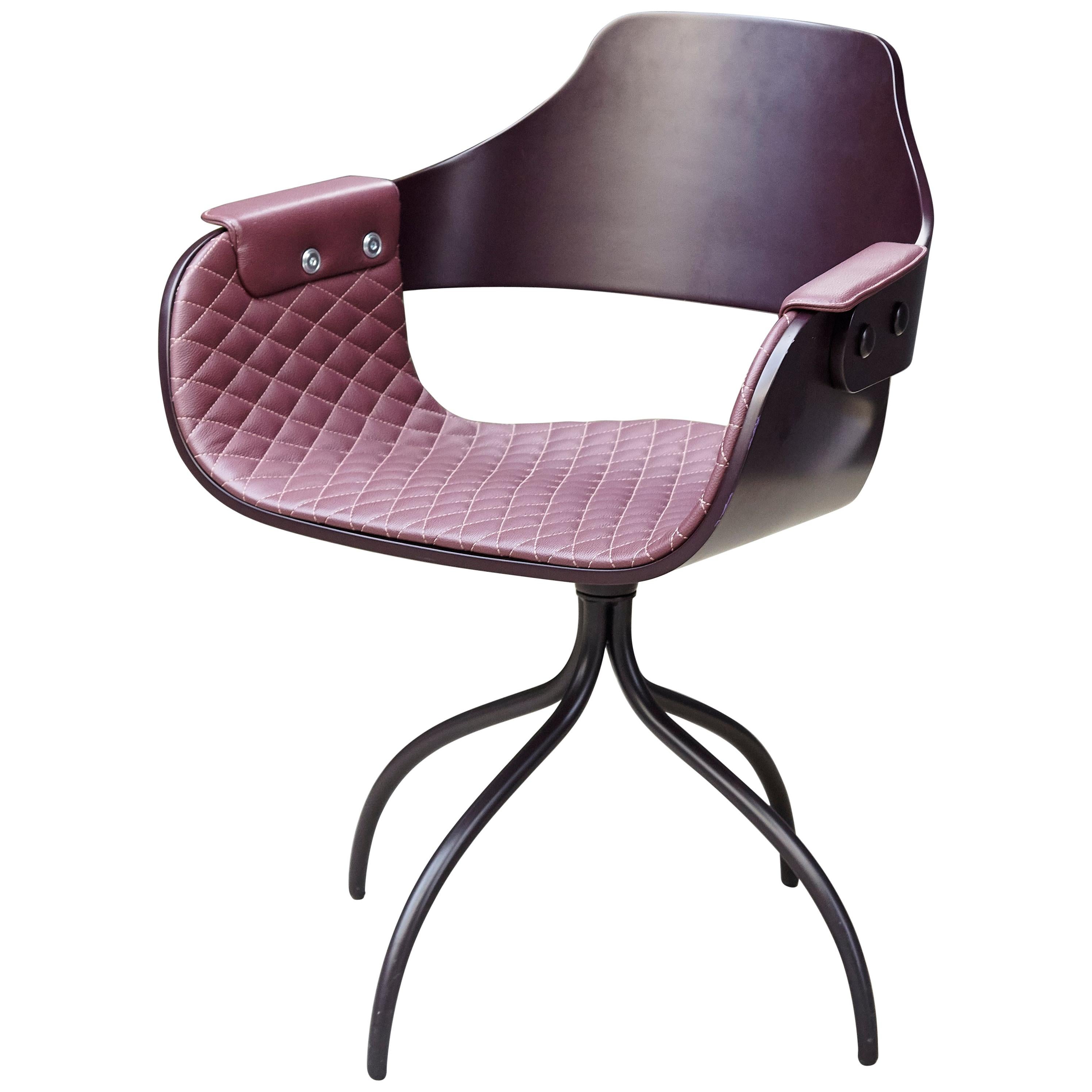 Jaime Hayon, Contemporary Upholstered Purple Wood Chair Showtime by BD Barcelona