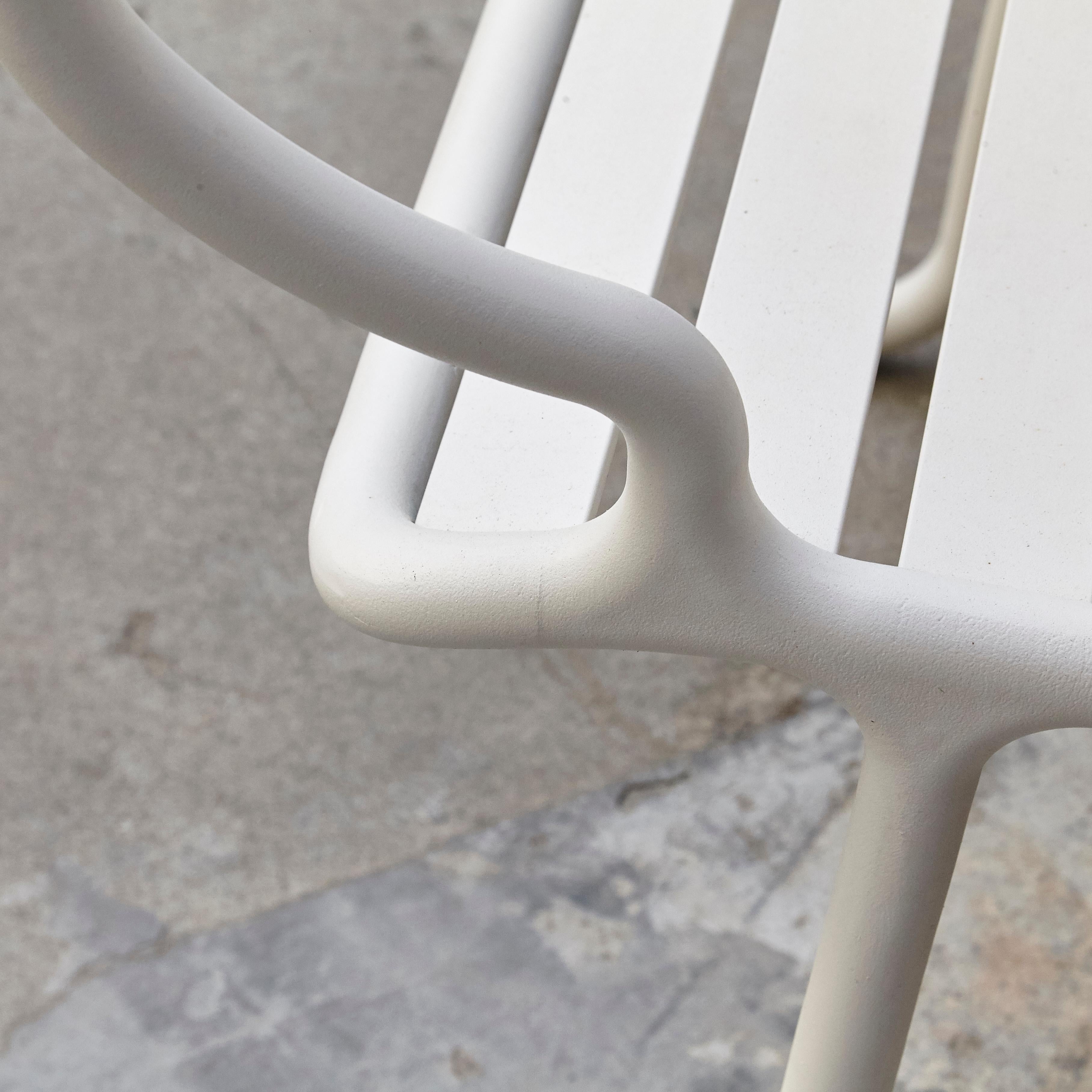 Jaime Hayon Contemporary White Gardenias Outdoor Armchair with Pergola 6
