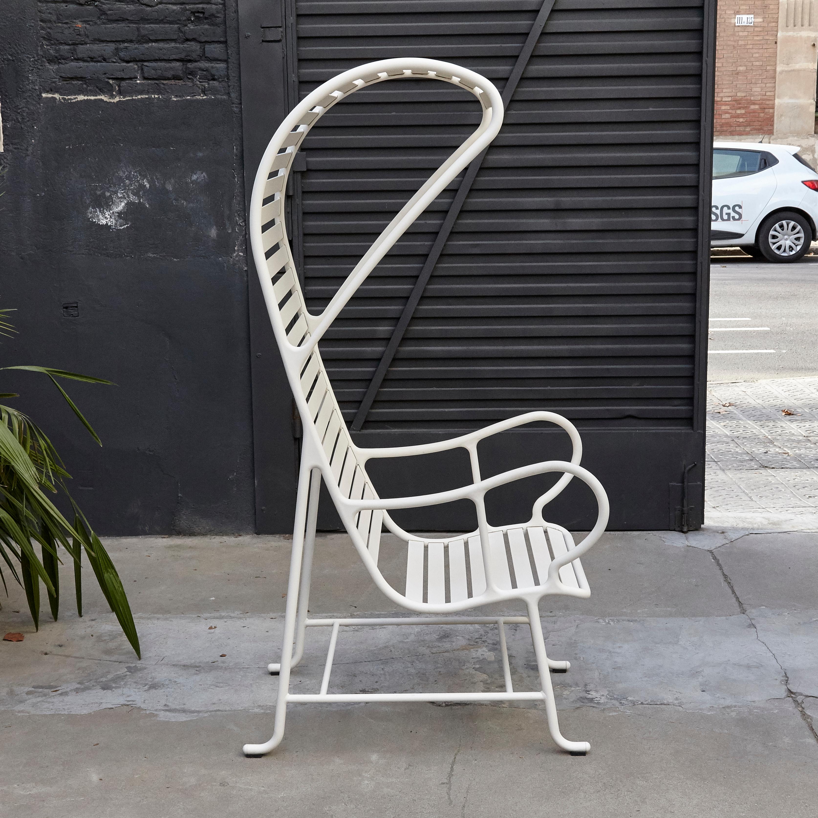 Modern Jaime Hayon Contemporary White Gardenias Outdoor Armchair with Pergola For Sale