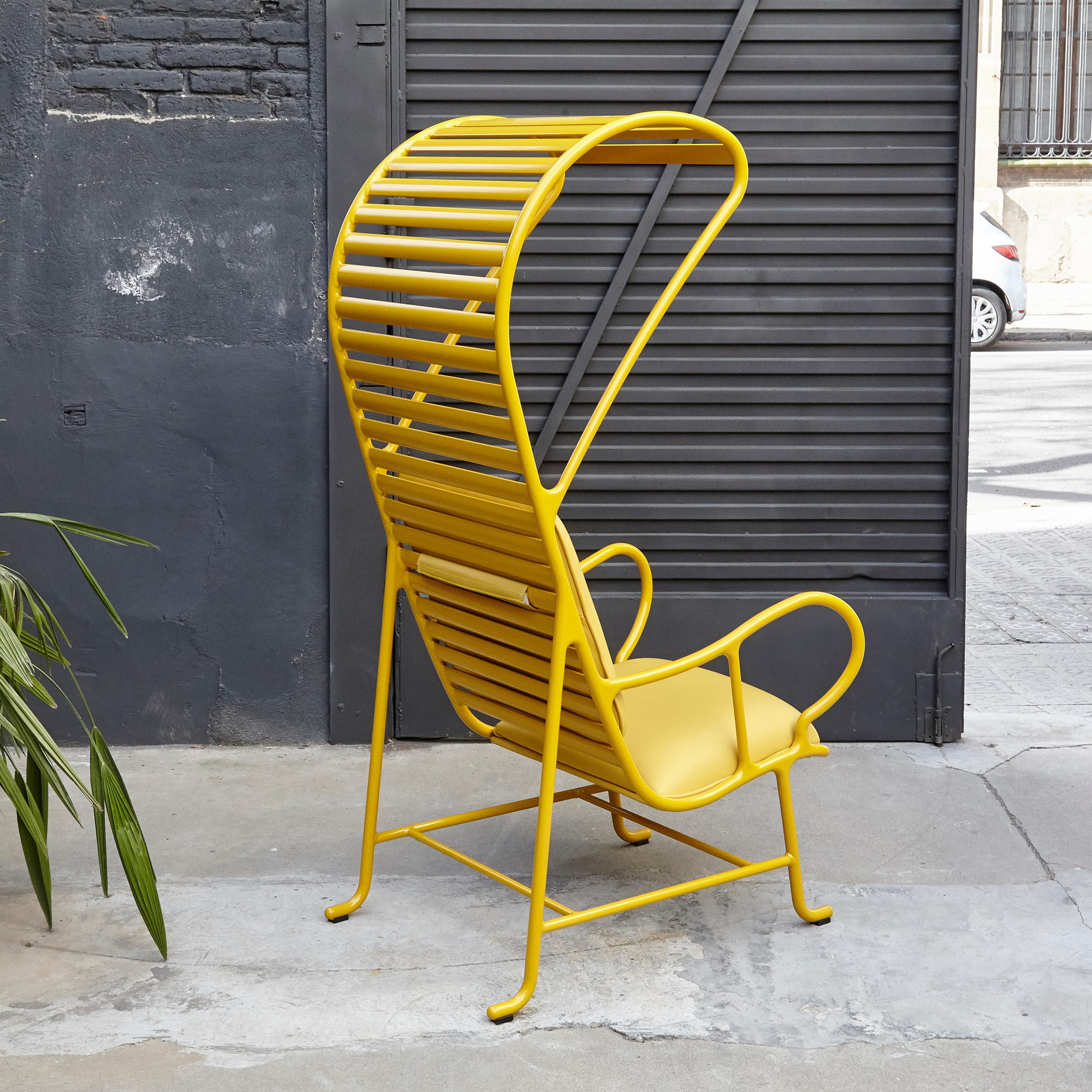 Modern Jaime Hayon Contemporary Yellow Gardenias Indoor Armchair with Pergola by BD