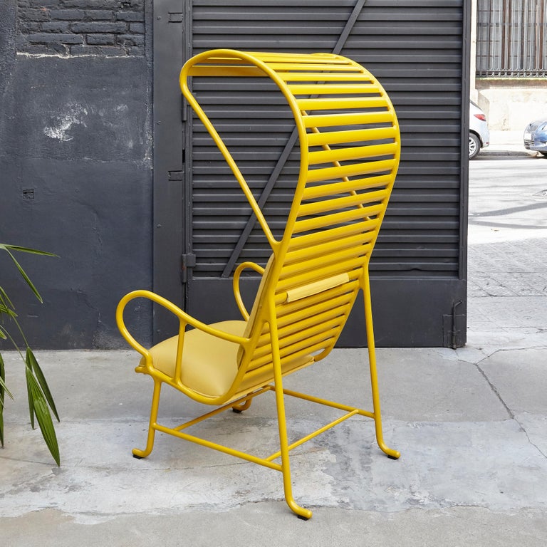Painted Jaime Hayon Contemporary Yellow Gardenias Indoor Armchair with Pergola by BD For Sale