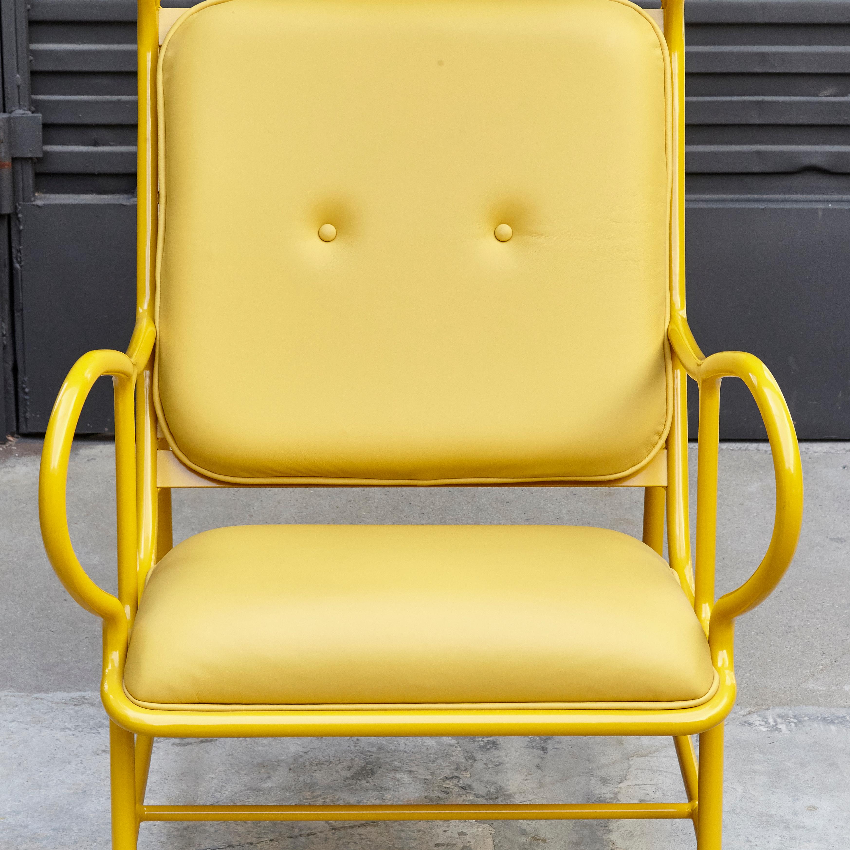 Jaime Hayon Contemporary Yellow Gardenias Indoor Armchair with Pergola by BD 1