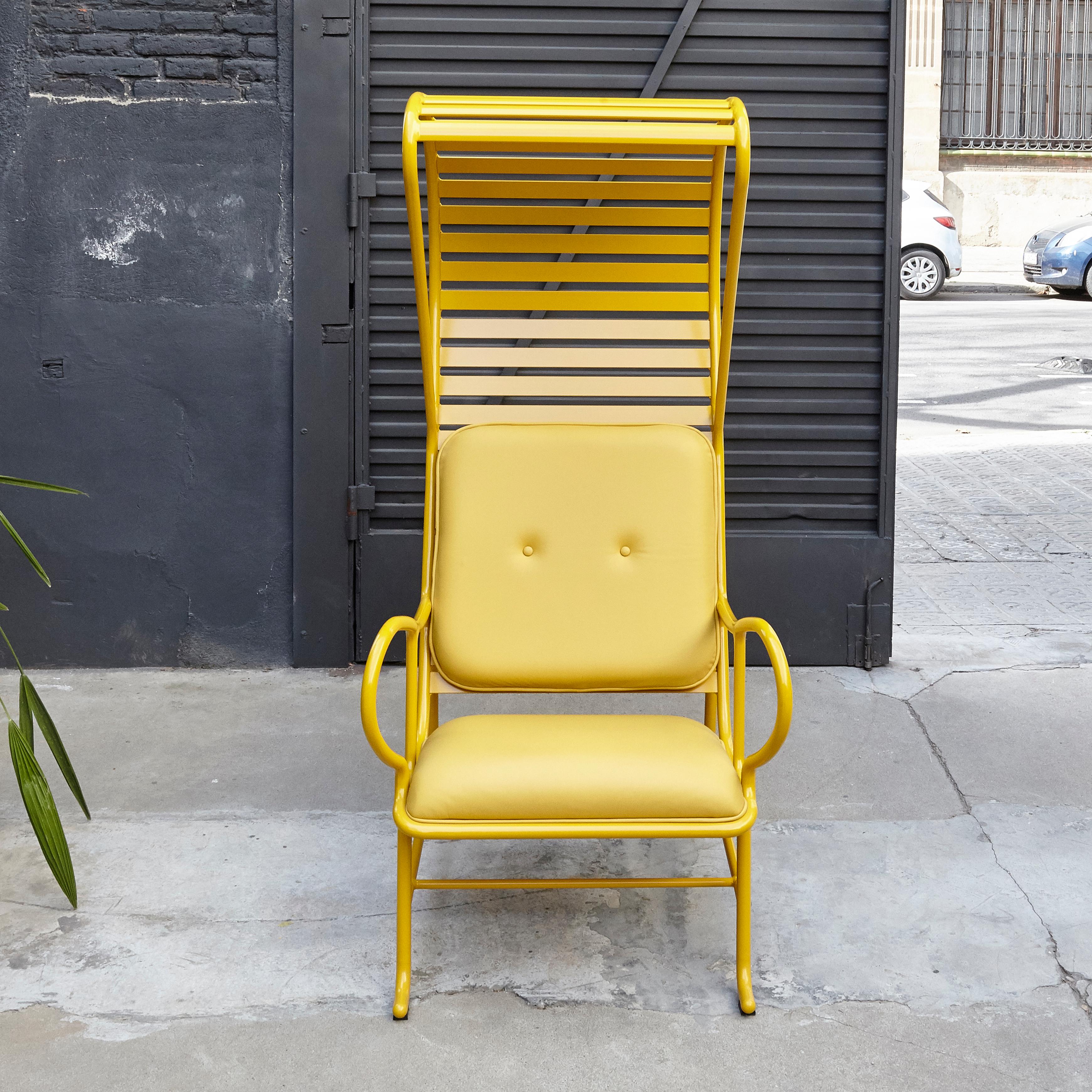 Jaime Hayon Contemporary Yellow Gardenias Indoor Armchair with Pergola In New Condition In Barcelona, Barcelona