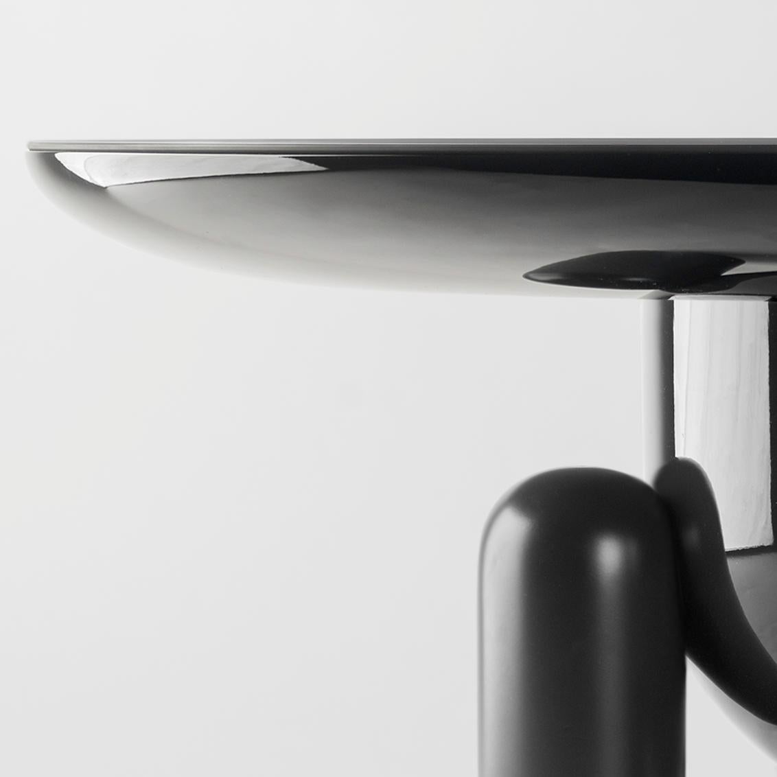 Lacquered Jaime Hayon Dark Grey Explorer #03 Table by BD Barcelona For Sale