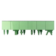 Jaime Hayon Green Multileg Cabinet "Showtime" Marble / MDF / Wood by BD