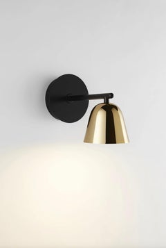 Jaime Hayon Lighto A Black Matte- Golden Glossy Cup Lampada da parete per Parachilna