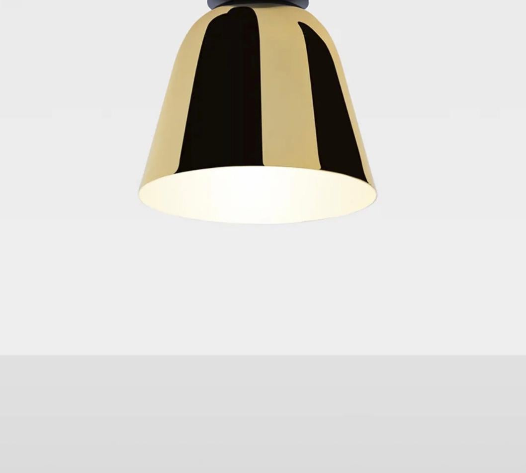 Contemporary Jaime Hayon Lighto C Pe Black Matte-Golden Glossy Celling Lamp For Parachilna For Sale
