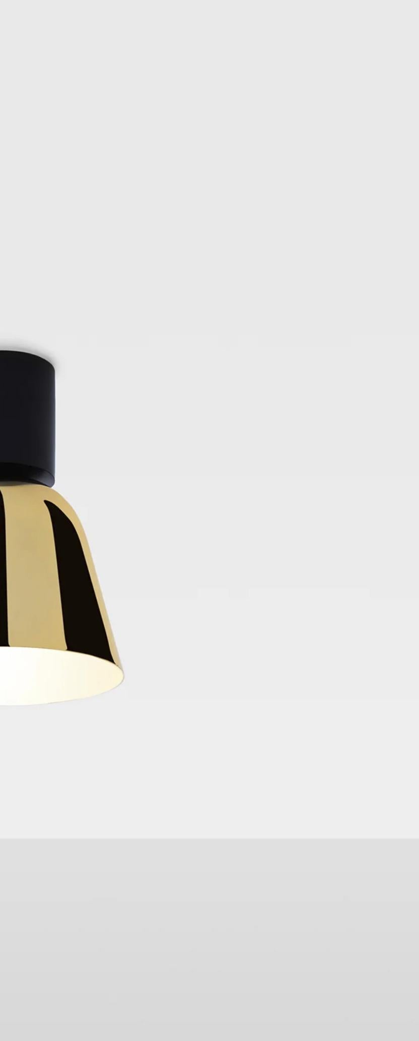 Steel Jaime Hayon Lighto C Pe Black Matte-Golden Glossy Celling Lamp For Parachilna For Sale
