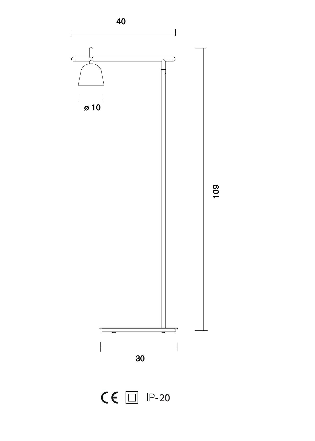 Jaime Hayon Lighto P Floor Black Matte- Lampada a tazza nera cromata per Parachilna in vendita 4