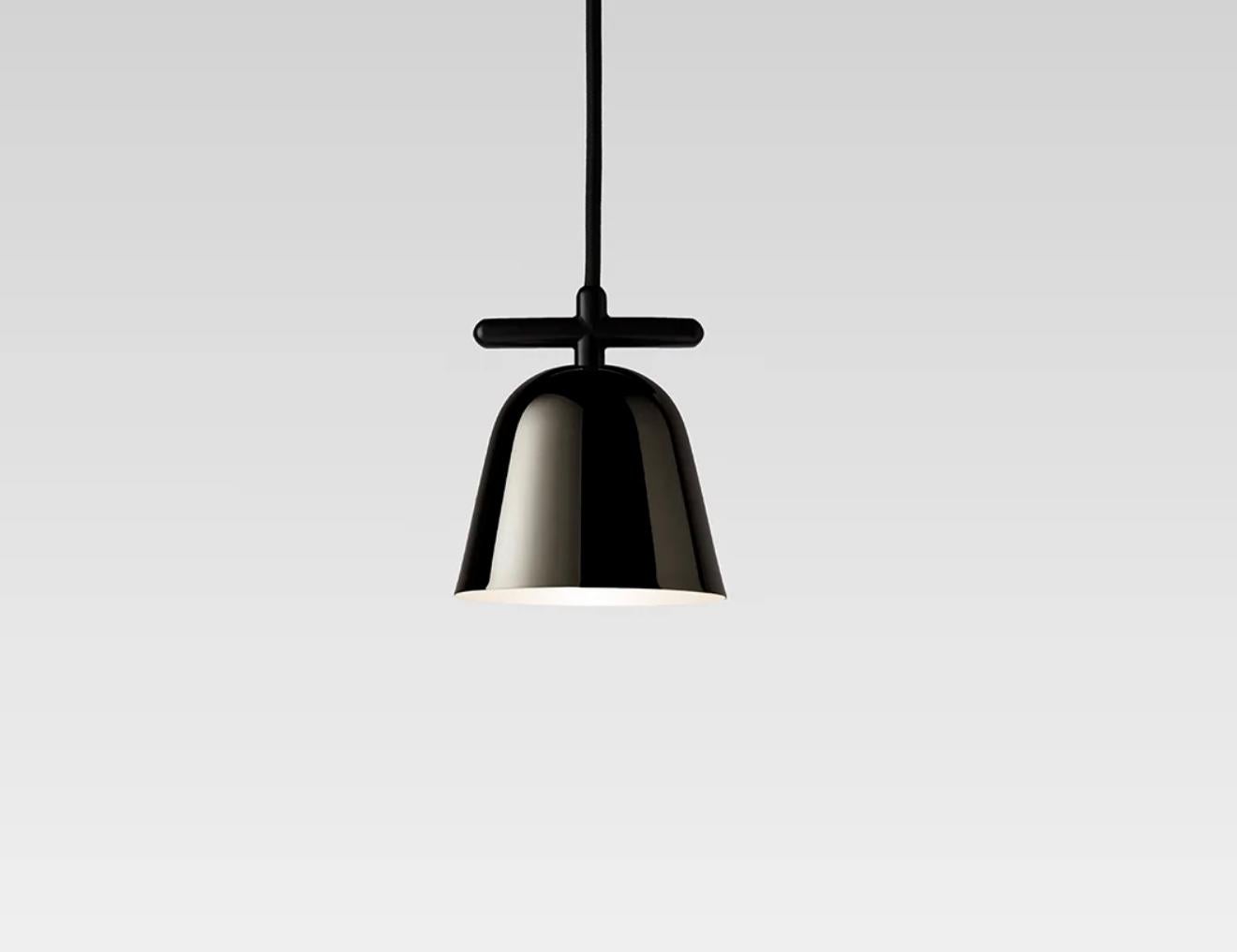 Mid-Century moderno Jaime Hayon Lighto T Pe Lampada a sospensione nera opaca per Parachilna in vendita