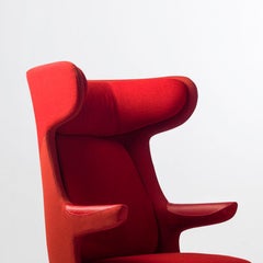 Jaime Hayon, Monocolor Red Fabric Leather Upholstery Dino Armchair