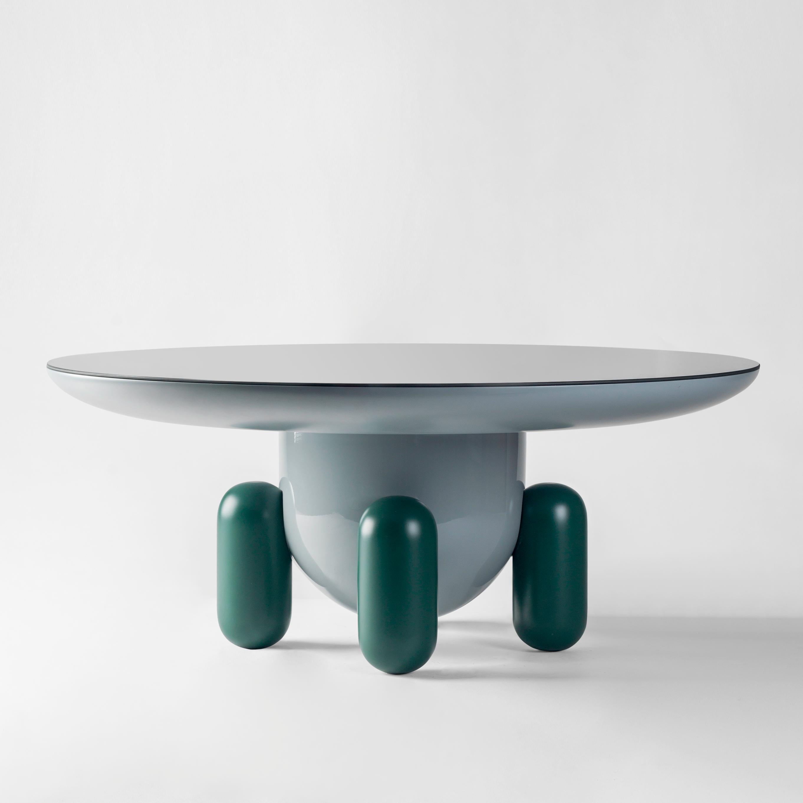 Glass Jaime Hayon Multi-Color Green Explorer #03 Table by BD Barcelona For Sale