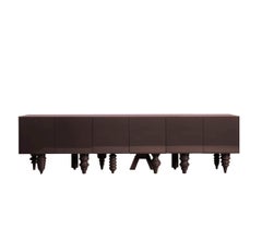 Jaime Hayon Multileg Cabinet in High Gloss Brown Lacquer, Contemporary Style