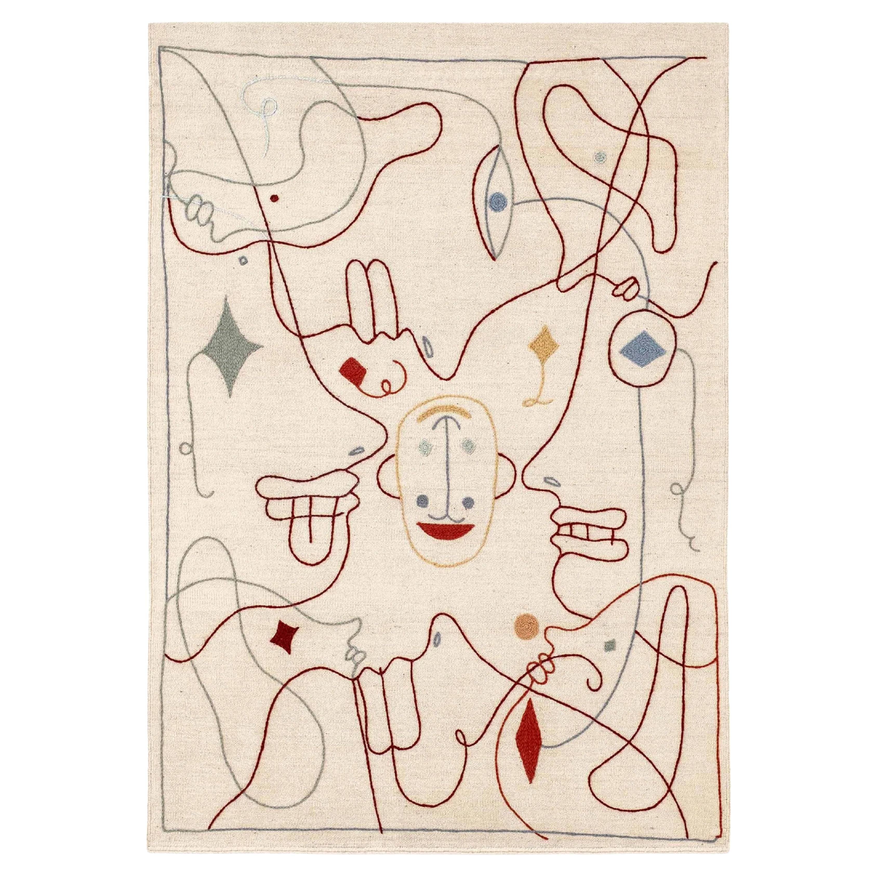 Jaime Hayon Silhouette Kilim Rug 9'10" x 13'1" for NaniMarquina For Sale