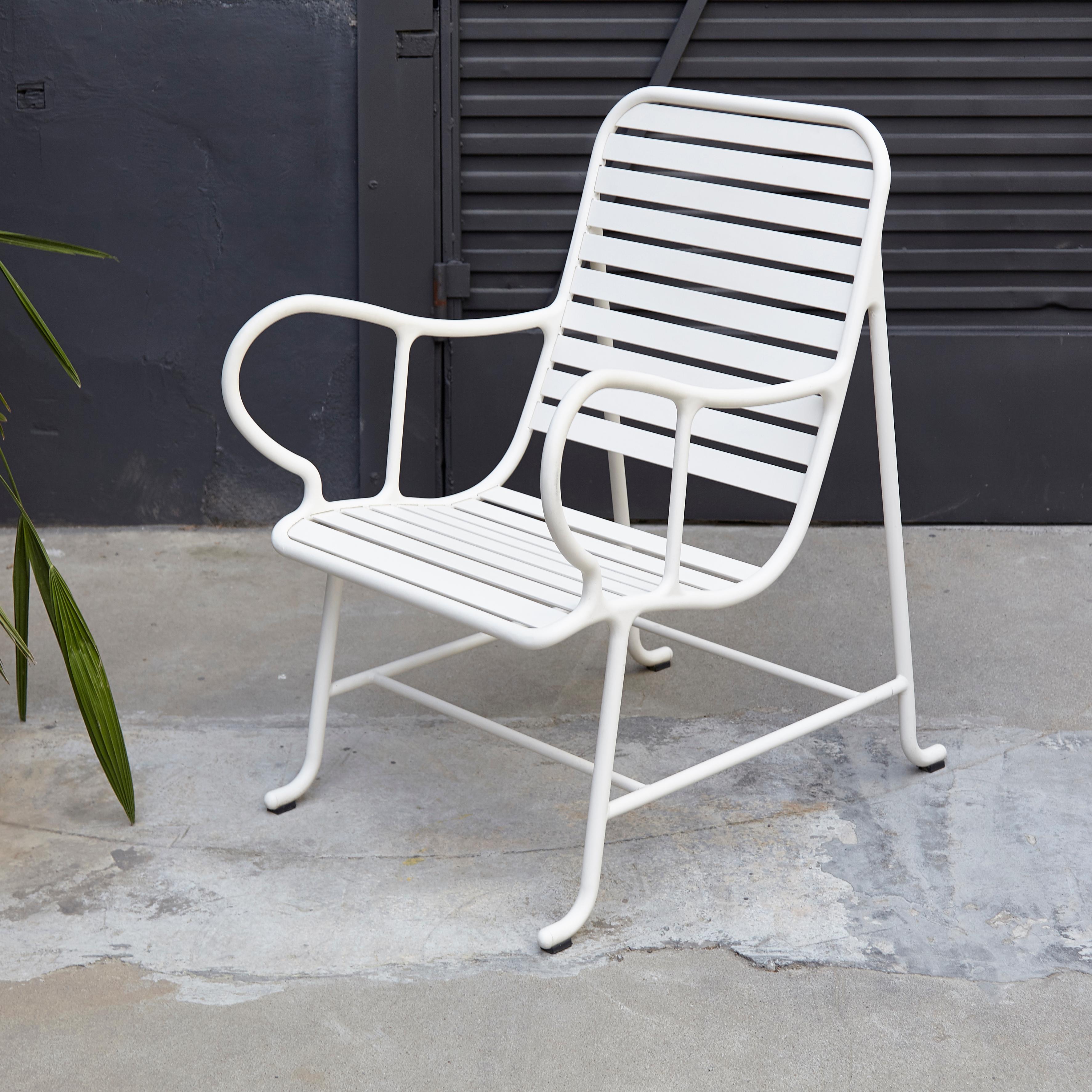 Painted Jaime Hayon White Gardenias Outdoor Armchair for Bd For Sale