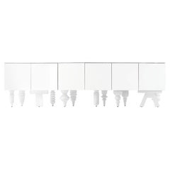 Jaime Hayon White Multileg Cabinet "Showtime" Marble / MDF / Wood by BD