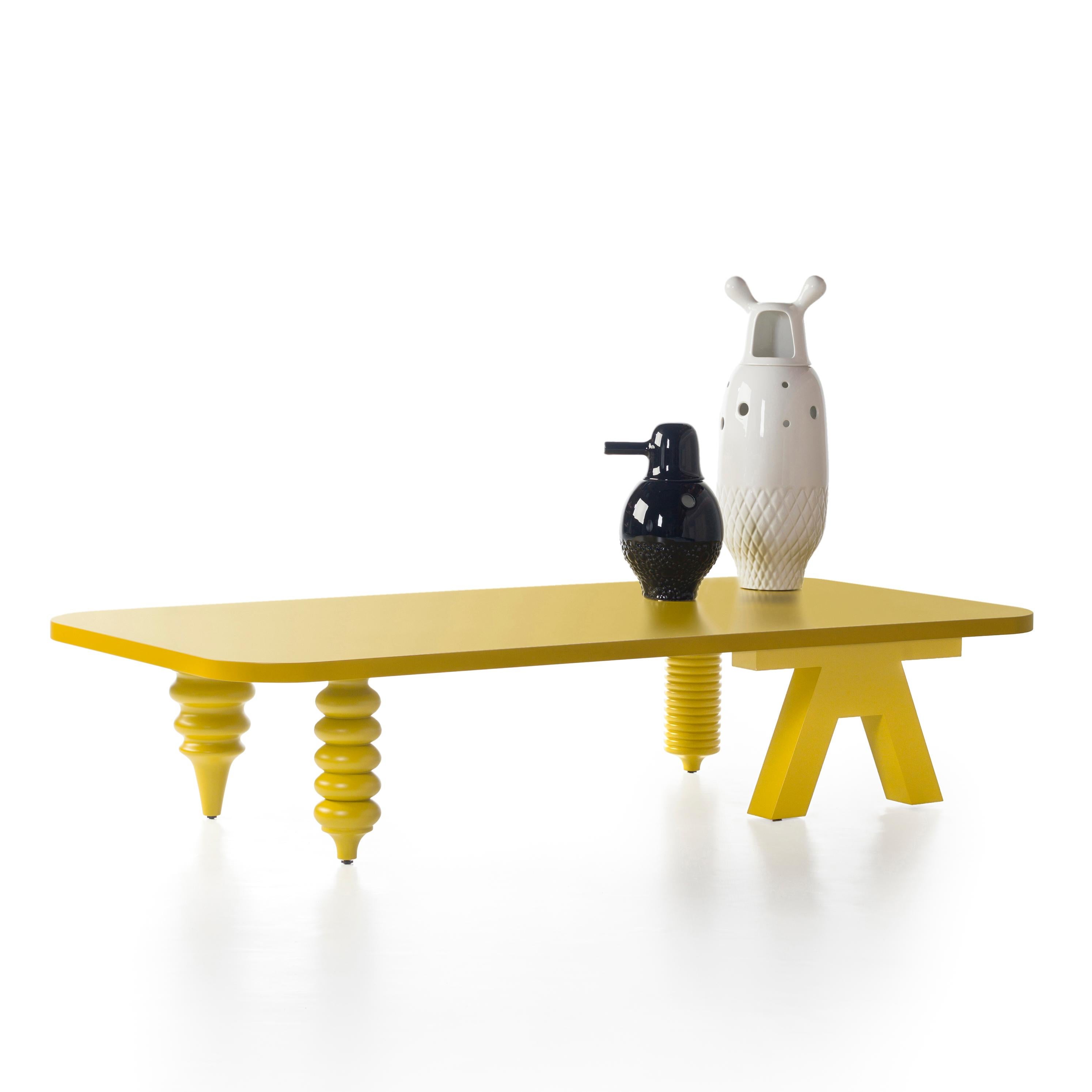 Spanish Jaime Hayon Yellow Multi-Leg Low Table by BD Barcelona For Sale