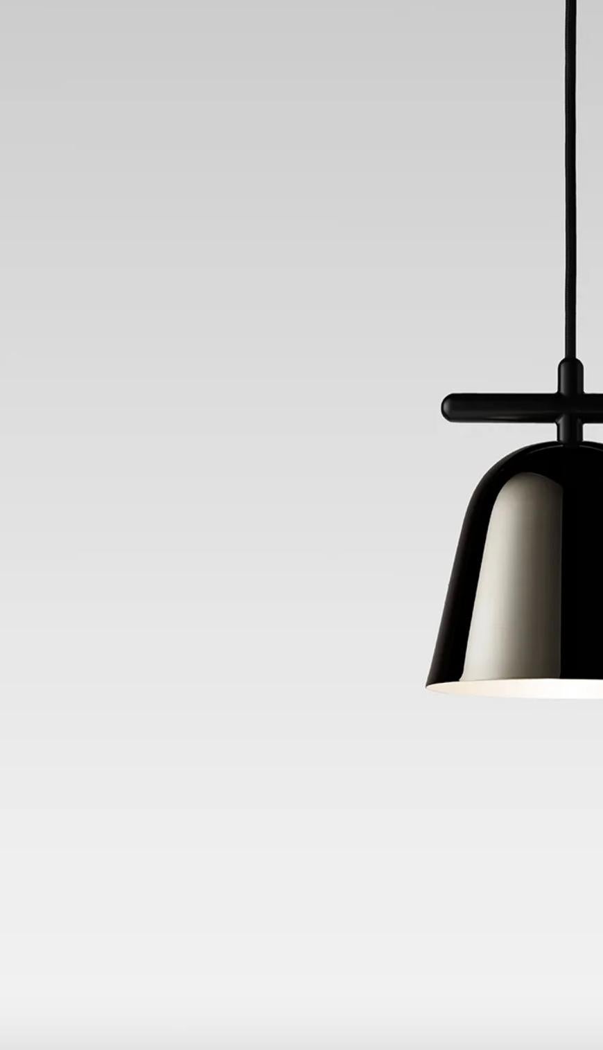 Contemporary Jaime Hayson Lighto T Gr Black Chrome Cup Suspension Lamp For Parachilna For Sale