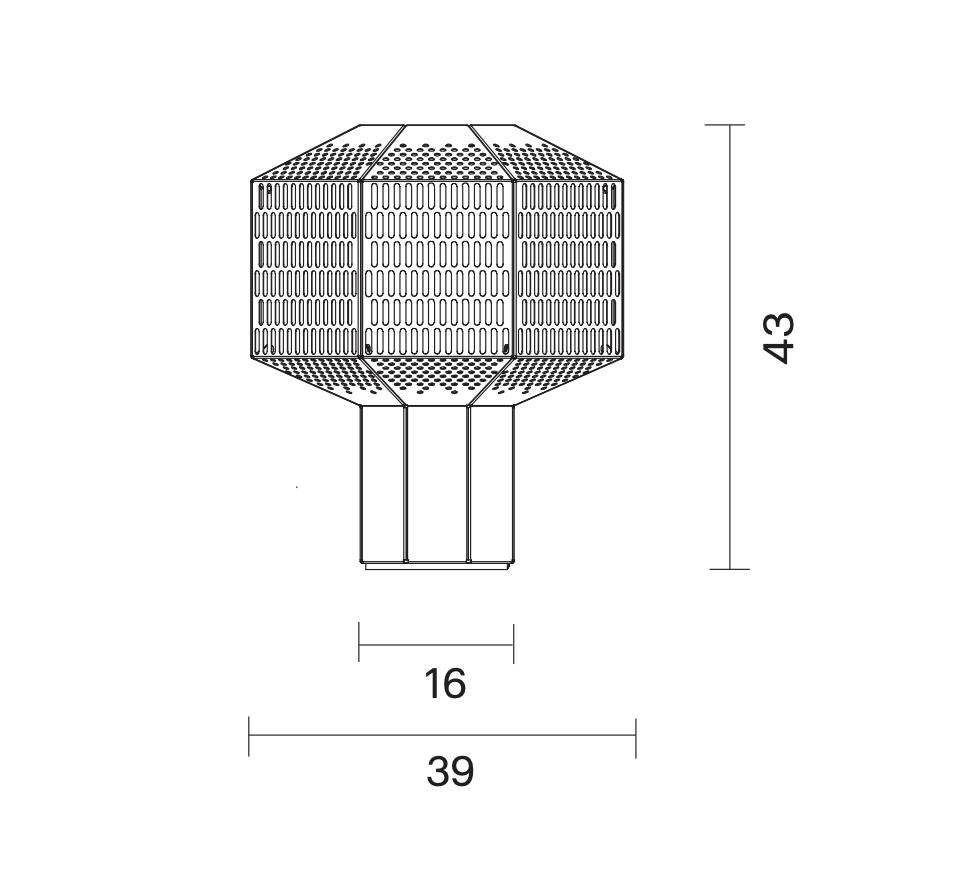 Lampe de table dorée Ma-Rock M de Jaime Hayson pour Parachilna en vente 1