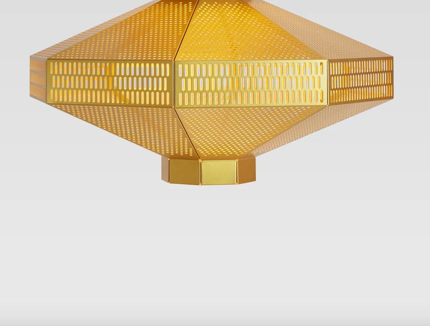 Acier Lampe à suspension dorée Ma-Rock T Gr de Jaime Hayson pour Parachilna en vente