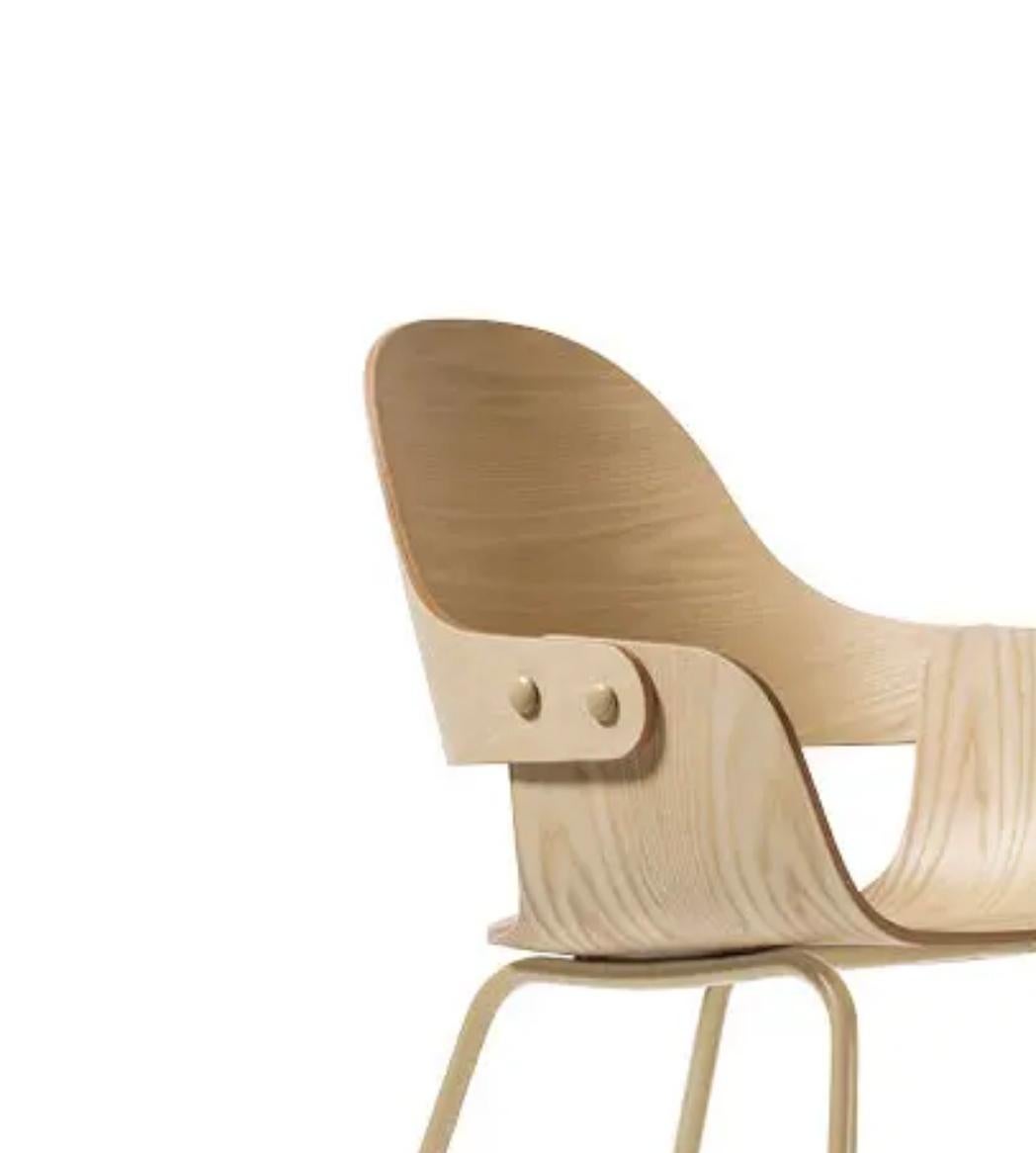 Contemporary Jaime Hayson Metal Legs Natural  Showtime Nude Chair For Bd Barcelona For Sale