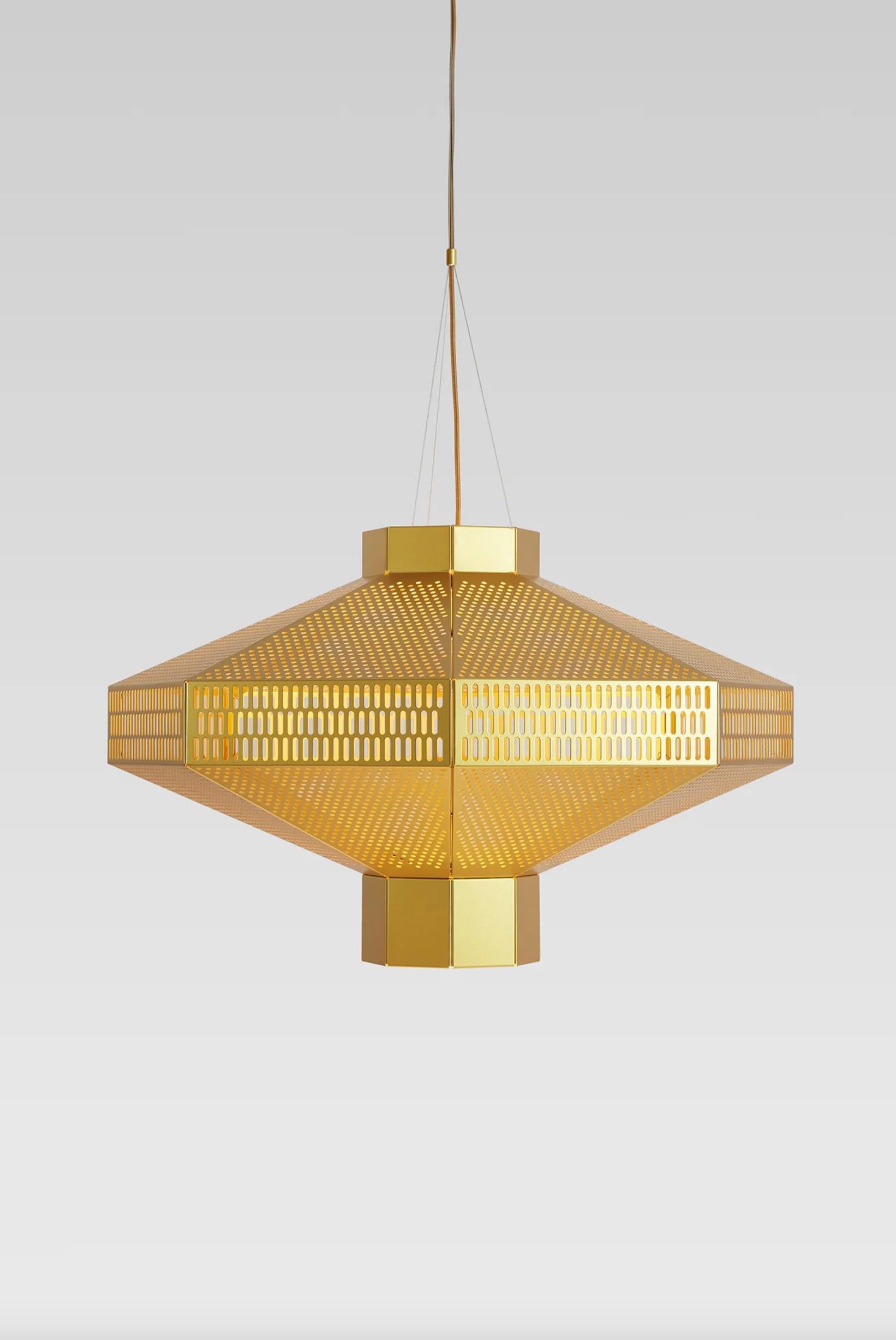 Jaime Hayson Set of Two Ma-Rock M Custom Golden Table Lamp For Parachilna For Sale 3