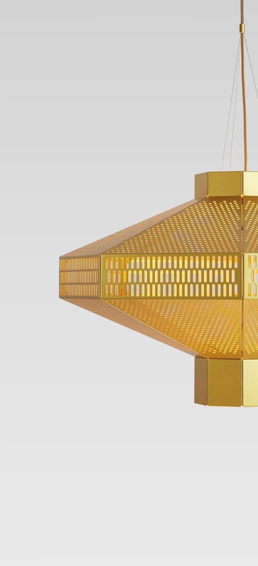 Jaime Hayson Set of Two Ma-Rock M Custom Golden Table Lamp For Parachilna For Sale 1