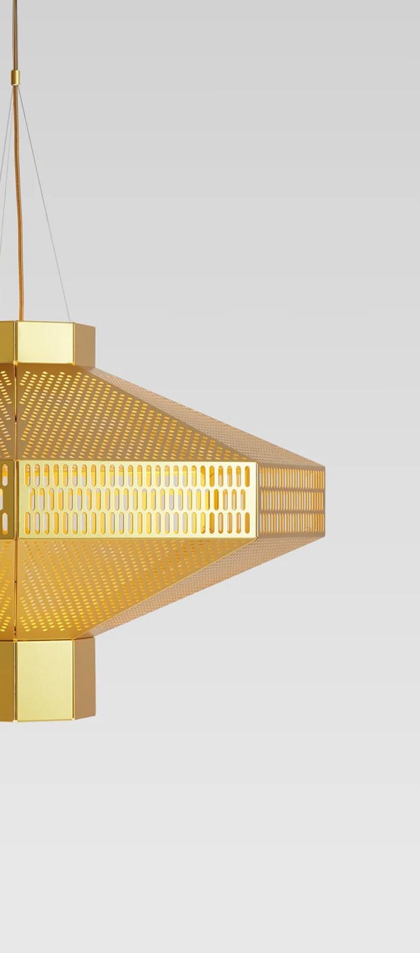 Jaime Hayson Set of Two Ma-Rock M Custom Golden Table Lamp For Parachilna For Sale 2