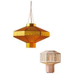 Jaime Hayson Set of Two Ma-Rock M Custom Golden Table Lamp For Parachilna