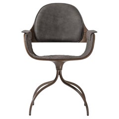 Jaime Hayson Swivel Legs Upholstered Nabuk Showtime Nude Chair For Bd Barcelona