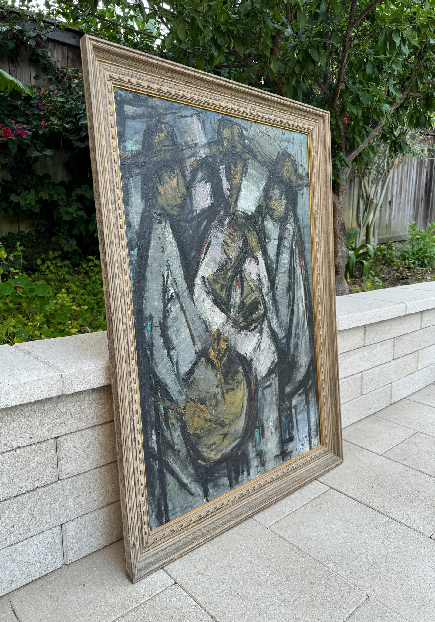 Modern Jaime Oates Large Musician Painting, Spain / Mexico, c.1965