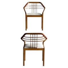Jaime Tresserra Side Chairs, Upholstered Wood, Spanish Design, 1980s