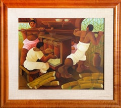 Vintage Grinding Sugar Cane, Painting by Jaimendes