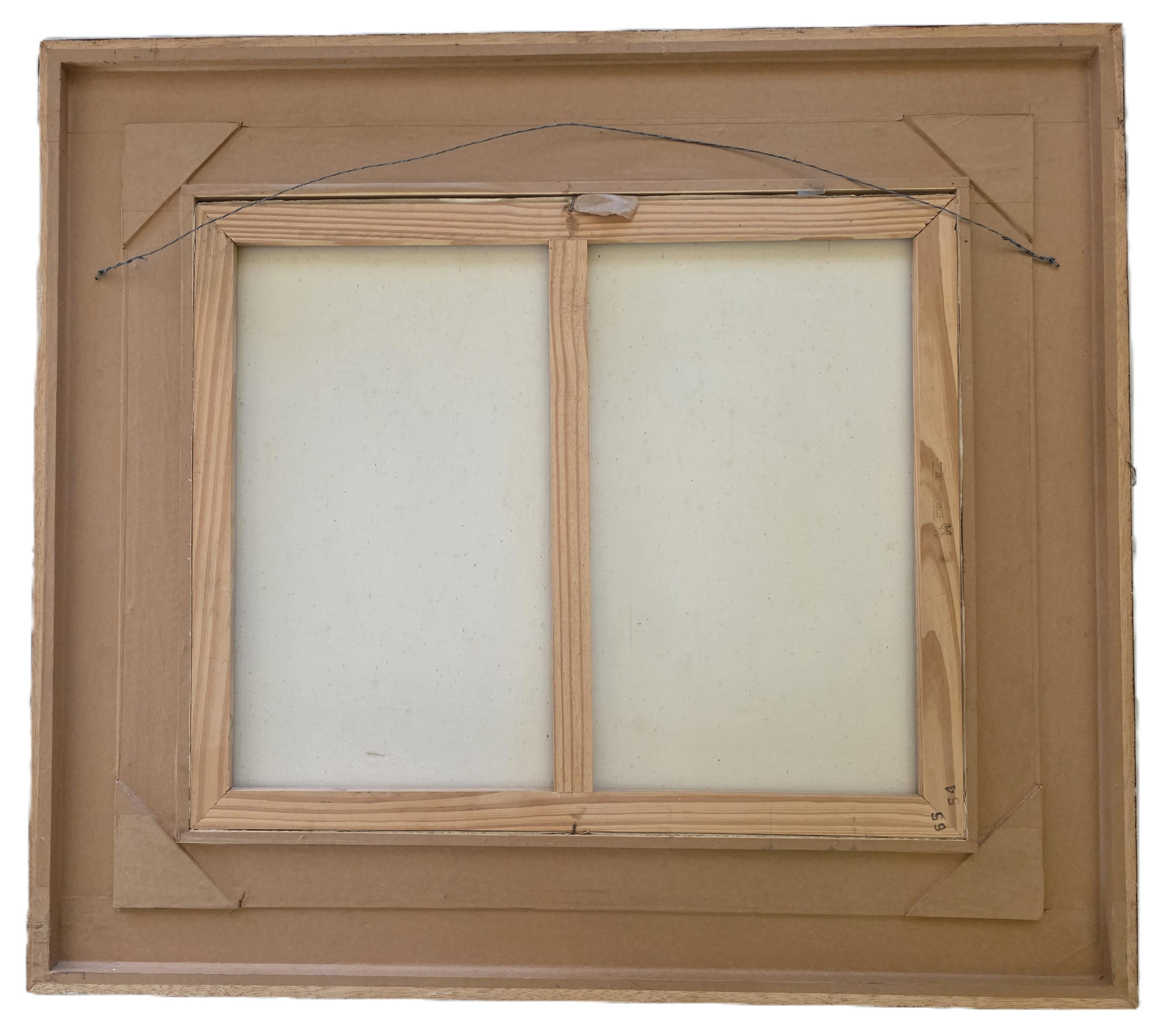 Pool Hall - Orange Figurative Painting by Jaimendes