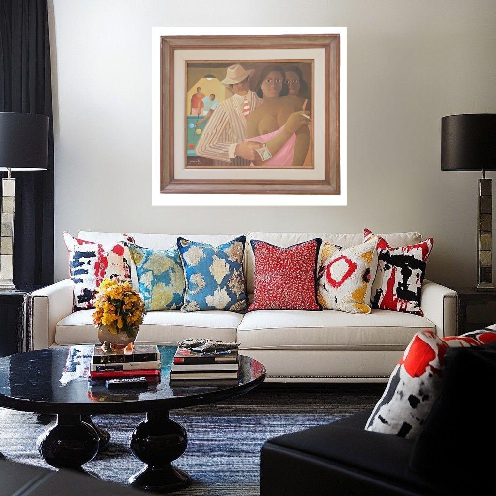 Signed lower left and dated 1984.

Presented here is a compelling work by the acclaimed Brazilian artist Jaimendes (b. 1939), titled 