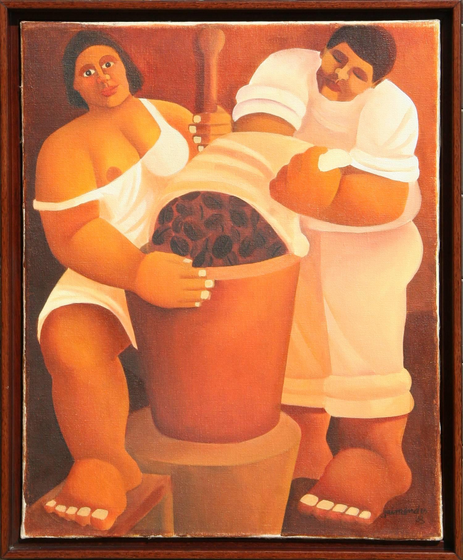 Pouring Coffee, Painting by Jaimendes
