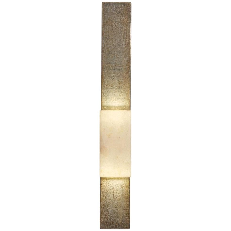 J'aimes Contemporary Wall Light, Textured Faux Bronze, Hannah Woodhouse For Sale