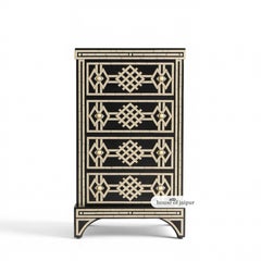 Jaipur Black Bone Inlay Tallboy Dresser - Commode par House of Jaipur
