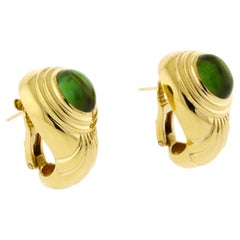 Orecchini Boucheron con tormalina verde Jaipur