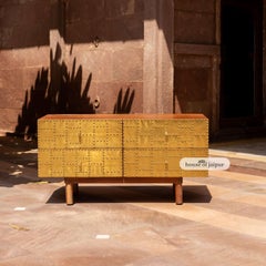 Comò Patchwork in ottone Jaipur