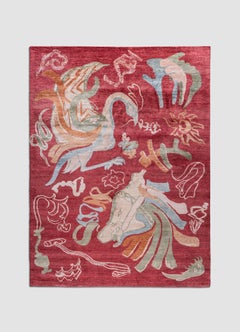 Tapis de Jaipur en soie Sari, Viya par Vikram Goyal
